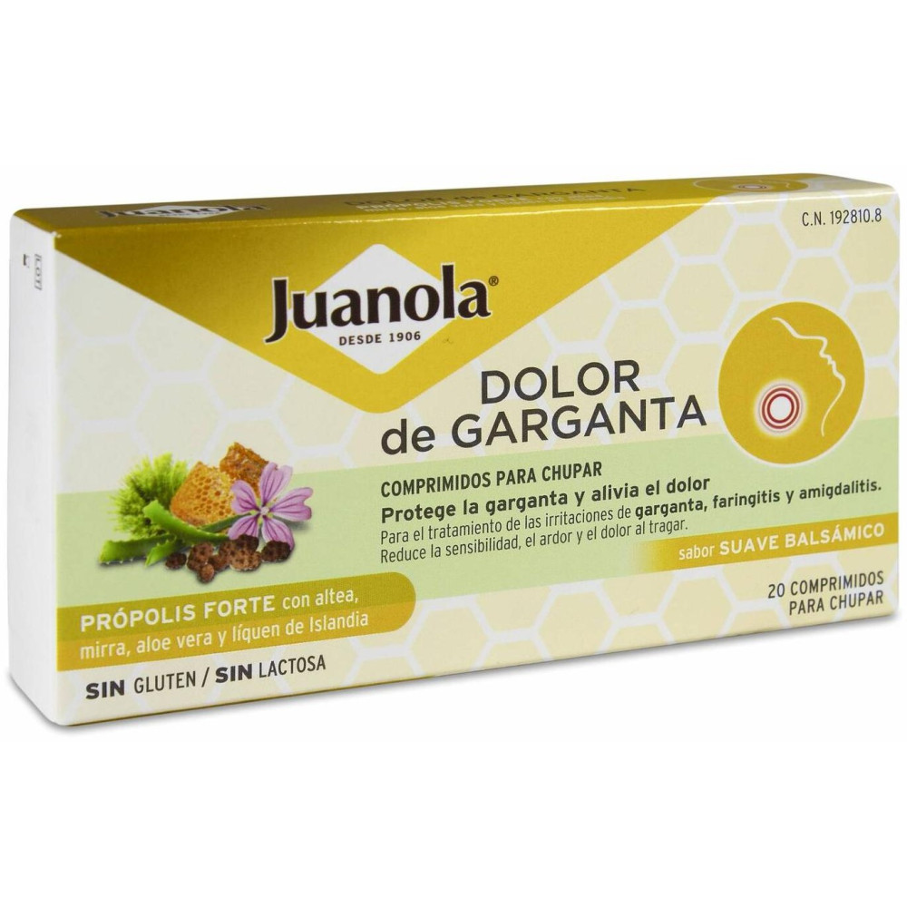 Juanola Dolor De Garganta Propolis Forte Sabor Suave Balsamico 20 Comprimidos