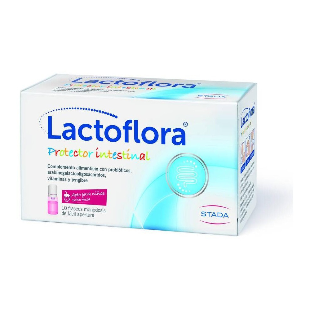 Lactoflora Protector Intestinal Infantil Sabor Fresa 10 Frascos