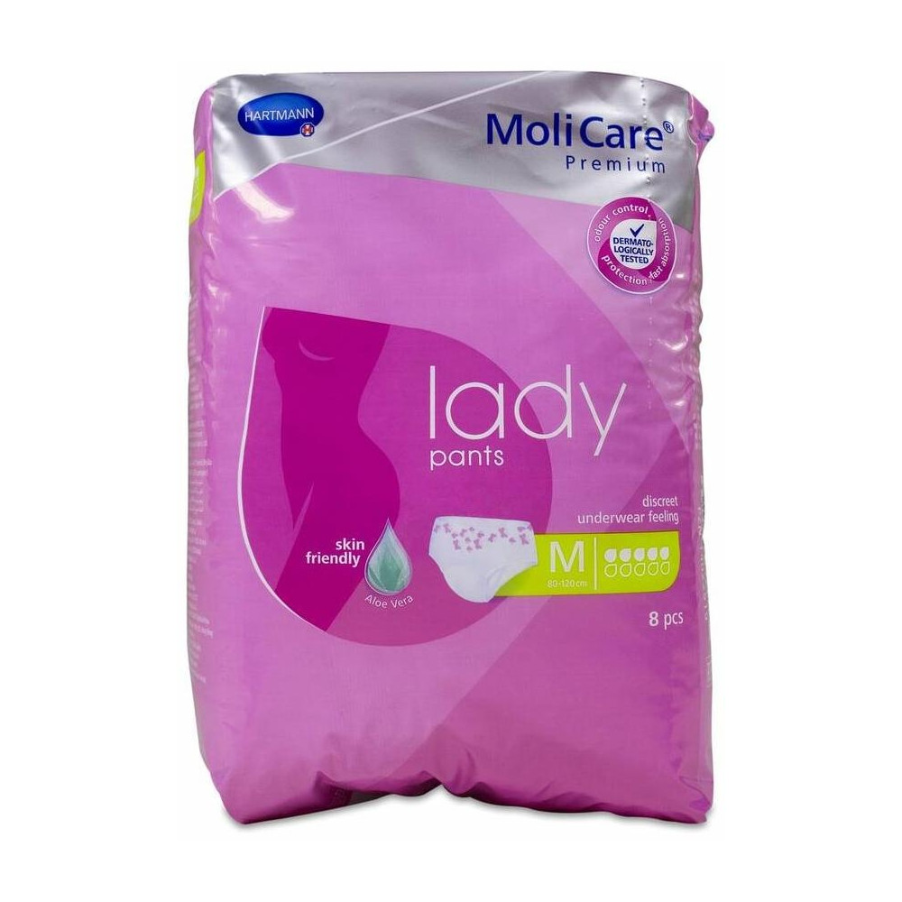Molicare Premium Lady Braguitas Absorbentes 5 Gotas Talla L, 8 Uds