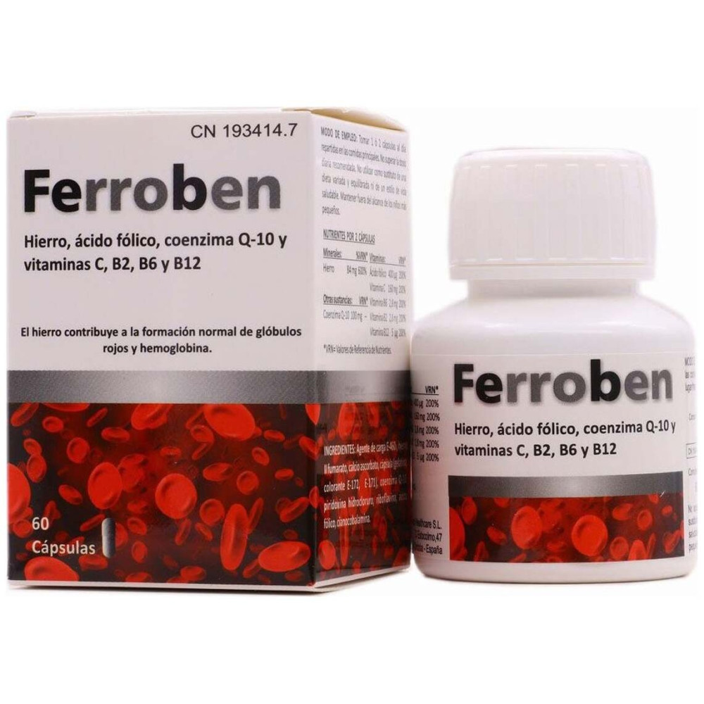 Bluecube Ferroben 60 Capsulas