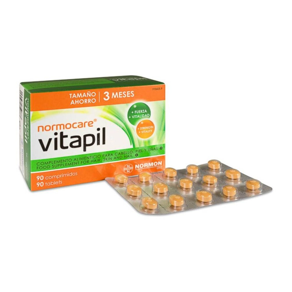 Normon Normocare Vitapil 90 Comprimidos Para Uñas, Cabello Y Piel