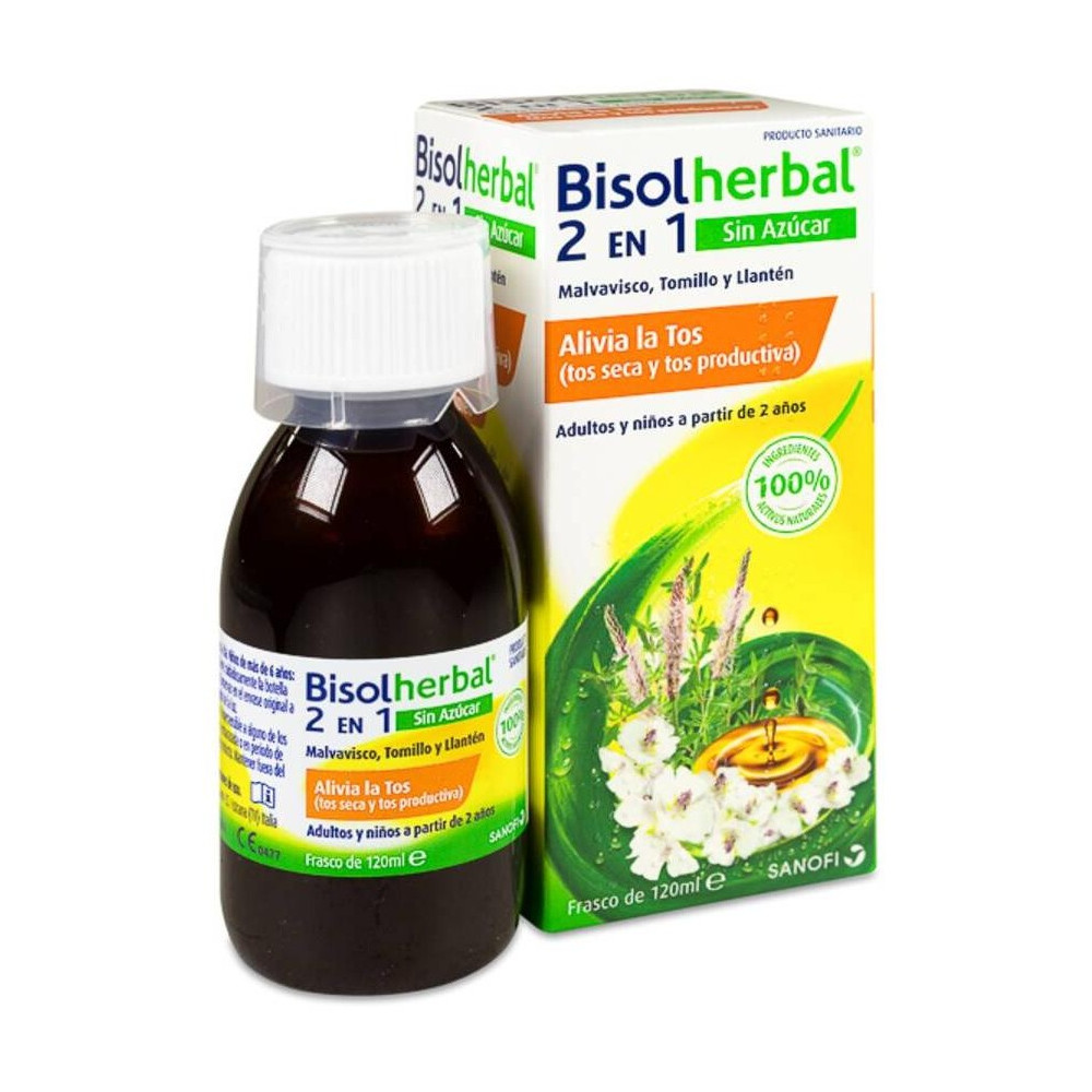 Sanofi Bisoherbal 2 En 1 Jarabe Sin Azúcar 133Ml