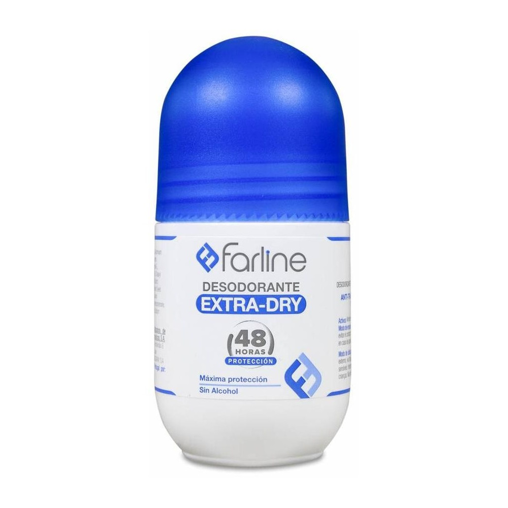 Farline Desodorante Extra-Dry 48 Horas Roll-On, 50 Ml