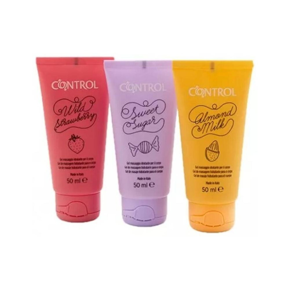 Control Sweet Pleasure Kit De Viaje Gel De Masaje Hidratante 3X50Ml