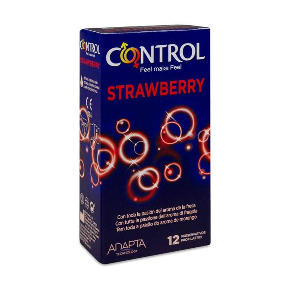 Control Preservativo Strawberry, 12 Uds