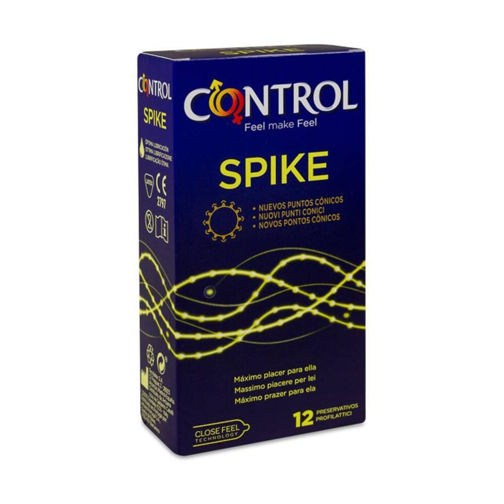 Control Preservativos Spike, 12 Uds