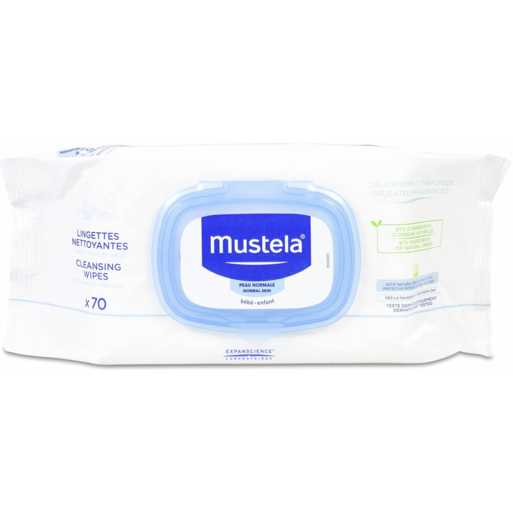 Mustela Toallitas Limpiadoras Al Aguacate Bio 60Uds