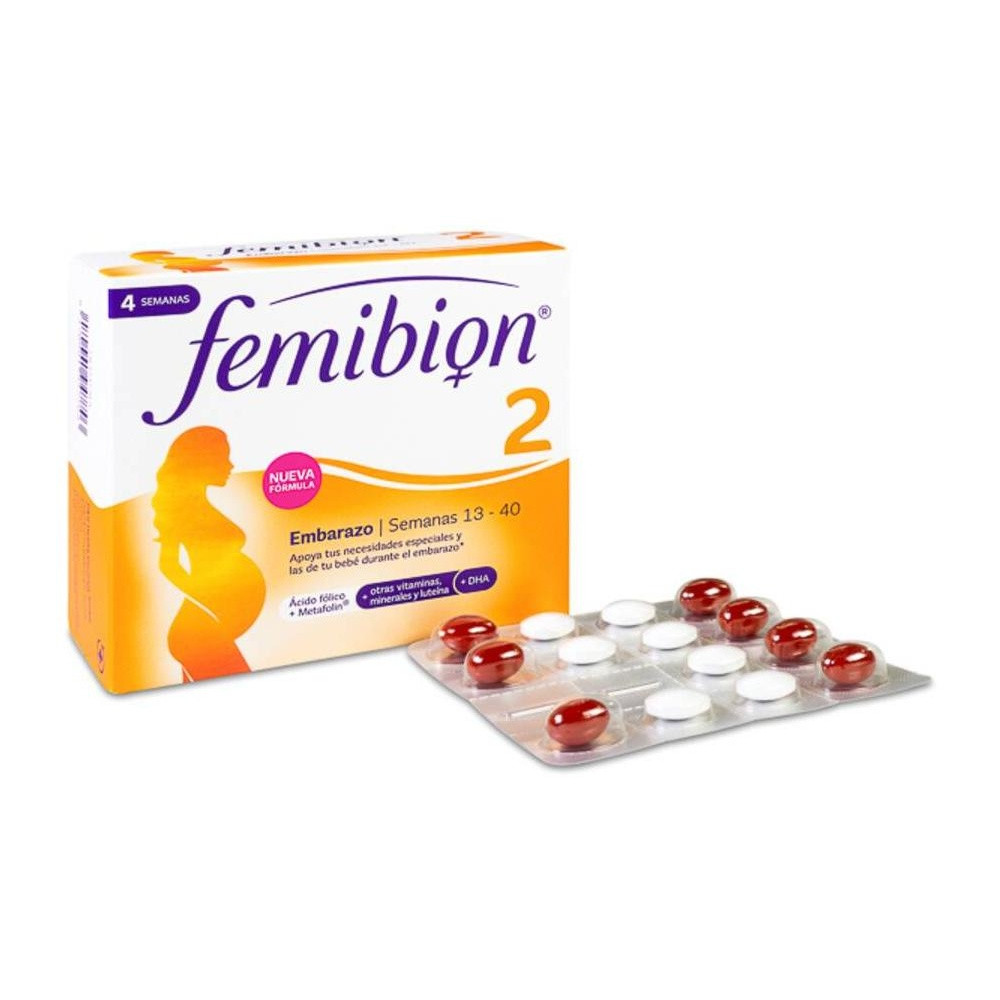 Femibion 2 Multivitaminas Mujer Embarazo Con Ácido Fólico 28Caps + 28Comp