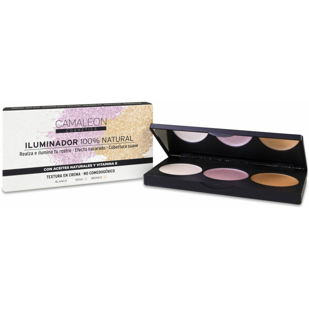 Camaleon Iluminador 100% Natural Crema Paleta 3 Colores