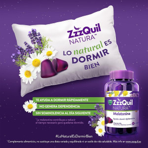 Zzzquil Natura Gominolas De Melatonina 1Mg Y Valeriana 60U