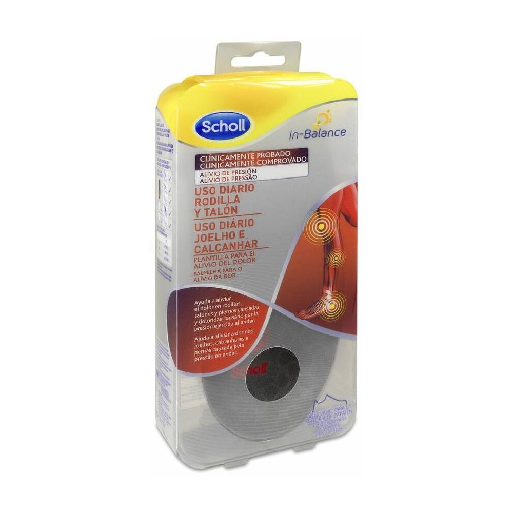 Scholl In-Balance Uso Diario Rodilla Y Talón Talla 40-42, 1 Par