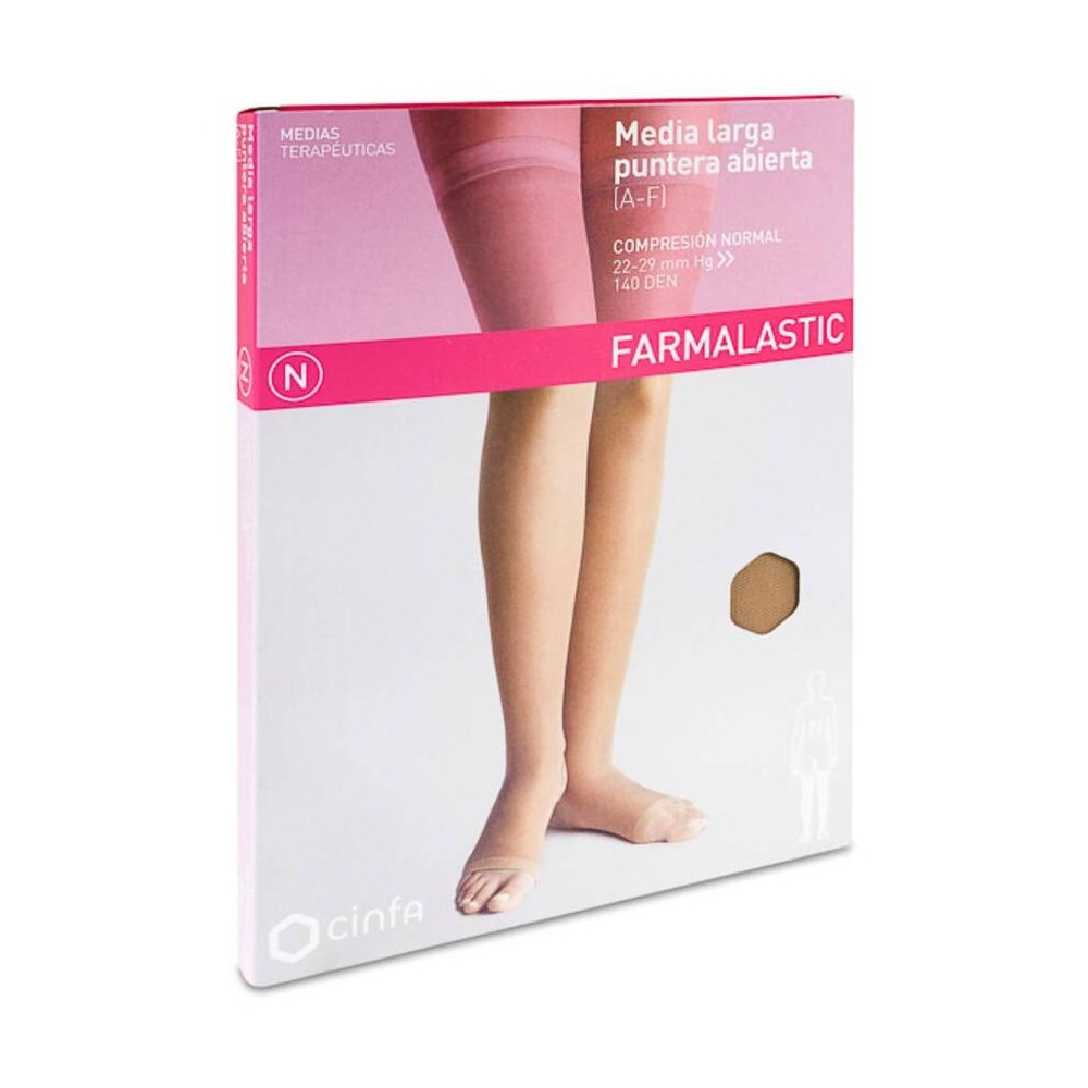 Media Larga (A-F) Comp Normal Farmalastic Puntera Abierta Camel T- G