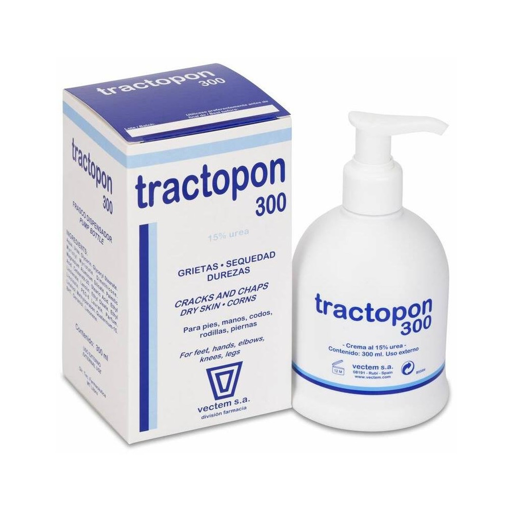 Tractopon 15% Urea Dispensador Grietas Sequedad Durezas 300Ml