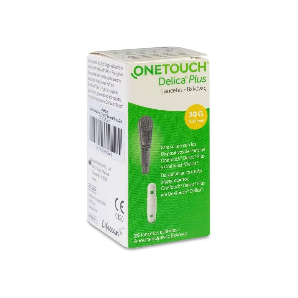 One Touch Lancetas Delica Plus, 25 Lancetas