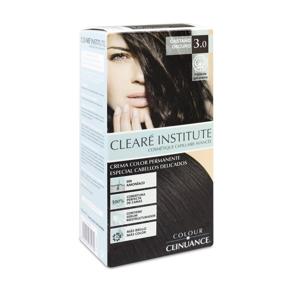 Cleare Institute Colour Clinuance Tinte Permanente 30 Castaño Oscuro 170Ml