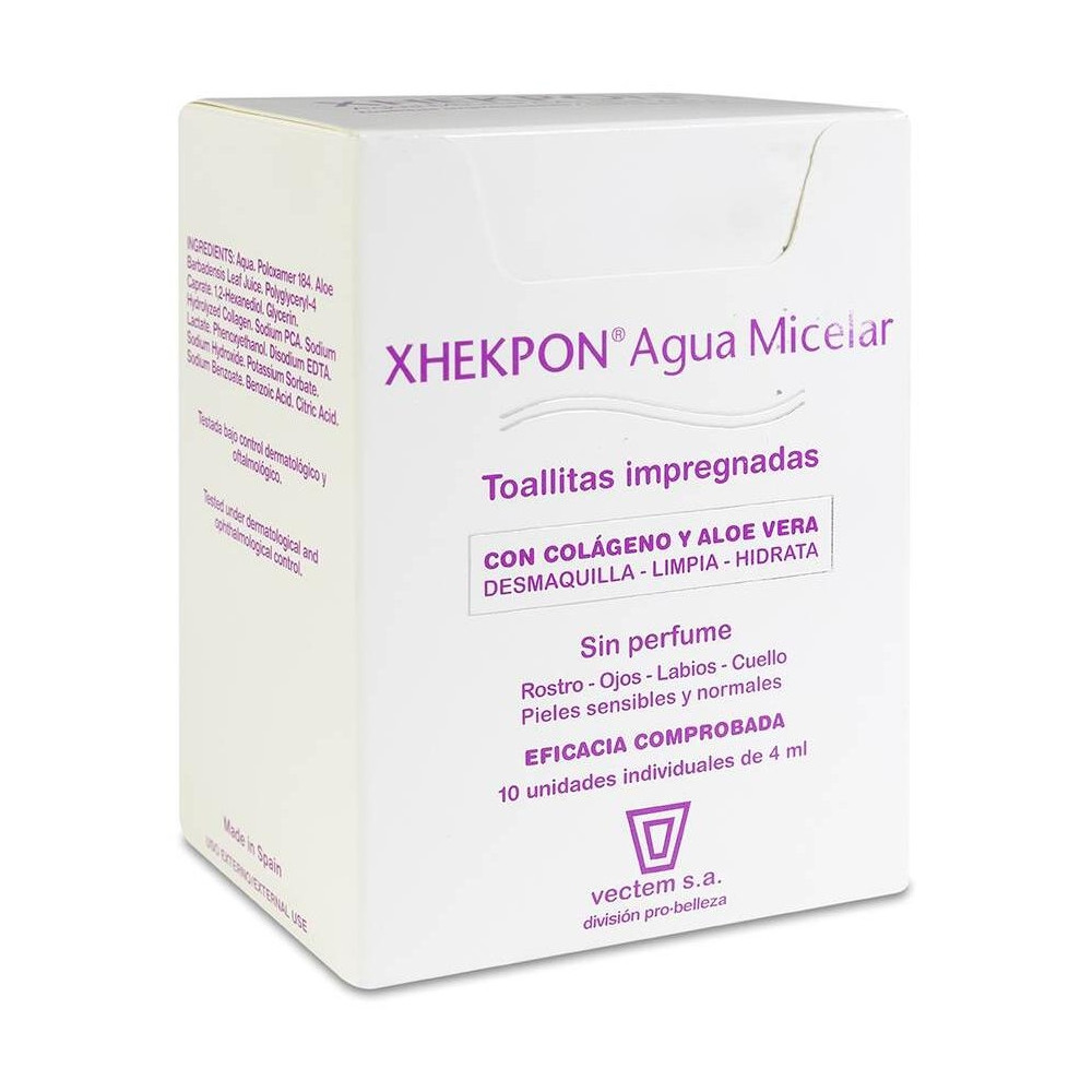 Xhekpon Toallitas Desmaquillantes Agua Micelar 10Uds