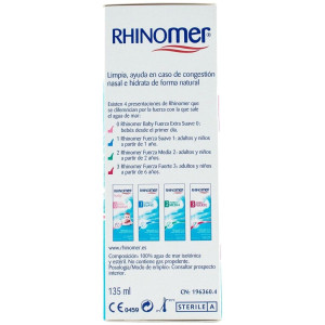Rhinomer Limpieza Nasal F-3 Nebulizador, 135 Ml