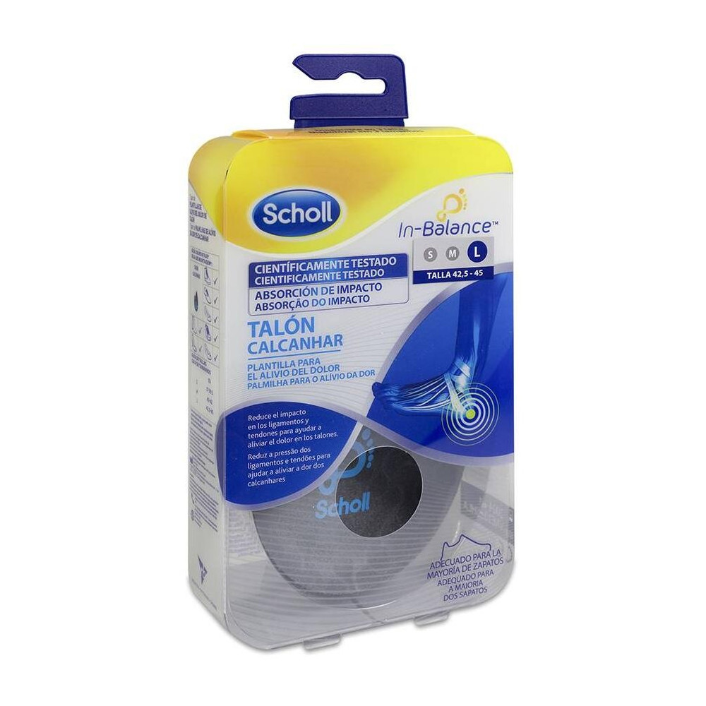 Scholl Plantilla Talon-Tobillo T/L 42-45 2 Un