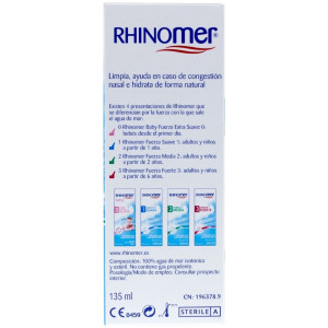 Rhinomer Limpieza Nasal Fuerza 2 Nebulizador, 135 Ml