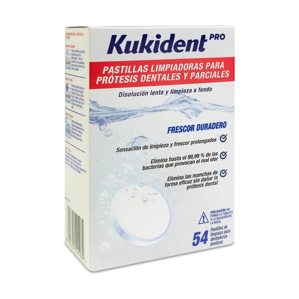 Kukident Pastillas Limpiadoras Para Protesis Dentales 54 Caps
