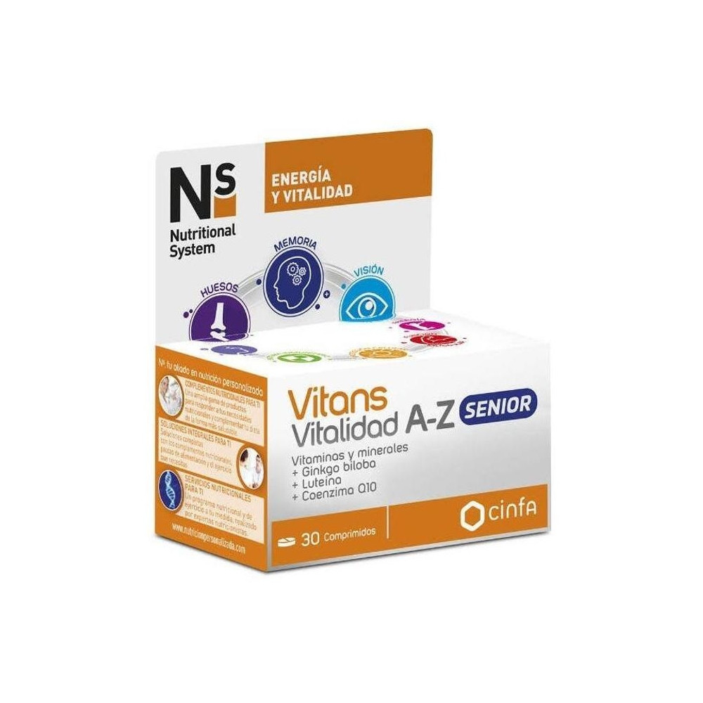 Ns Vitans Vitalidad A-Z Senior, 30 Comprimidos