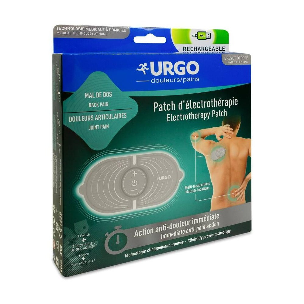 Urgo Parche De Electroterapia Recargable 1 Parche + 2 Recambios, 1 Unidad