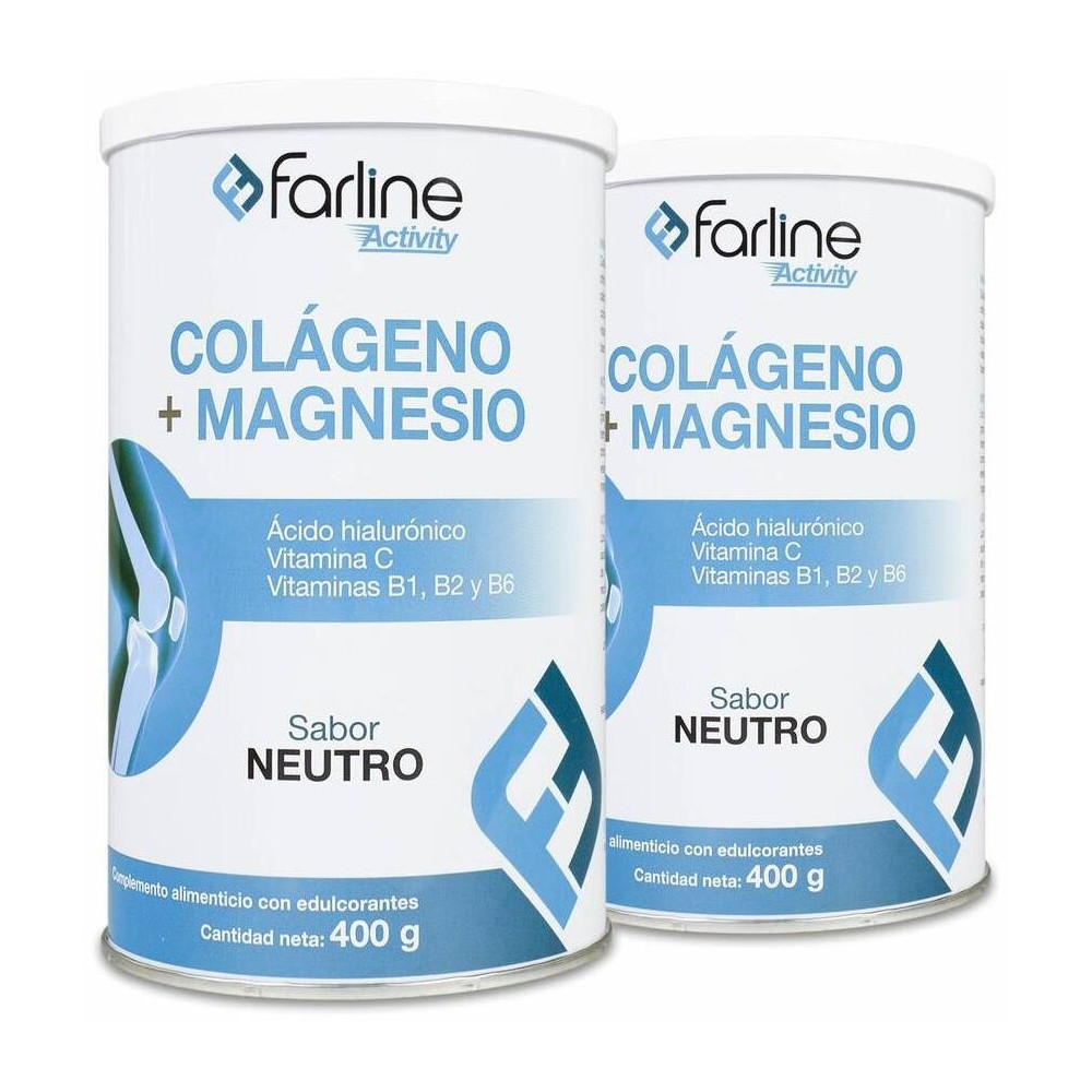 Duplo Farline Activity Colágeno Y Magnesio Sabor Neutro, 2 X 400 G