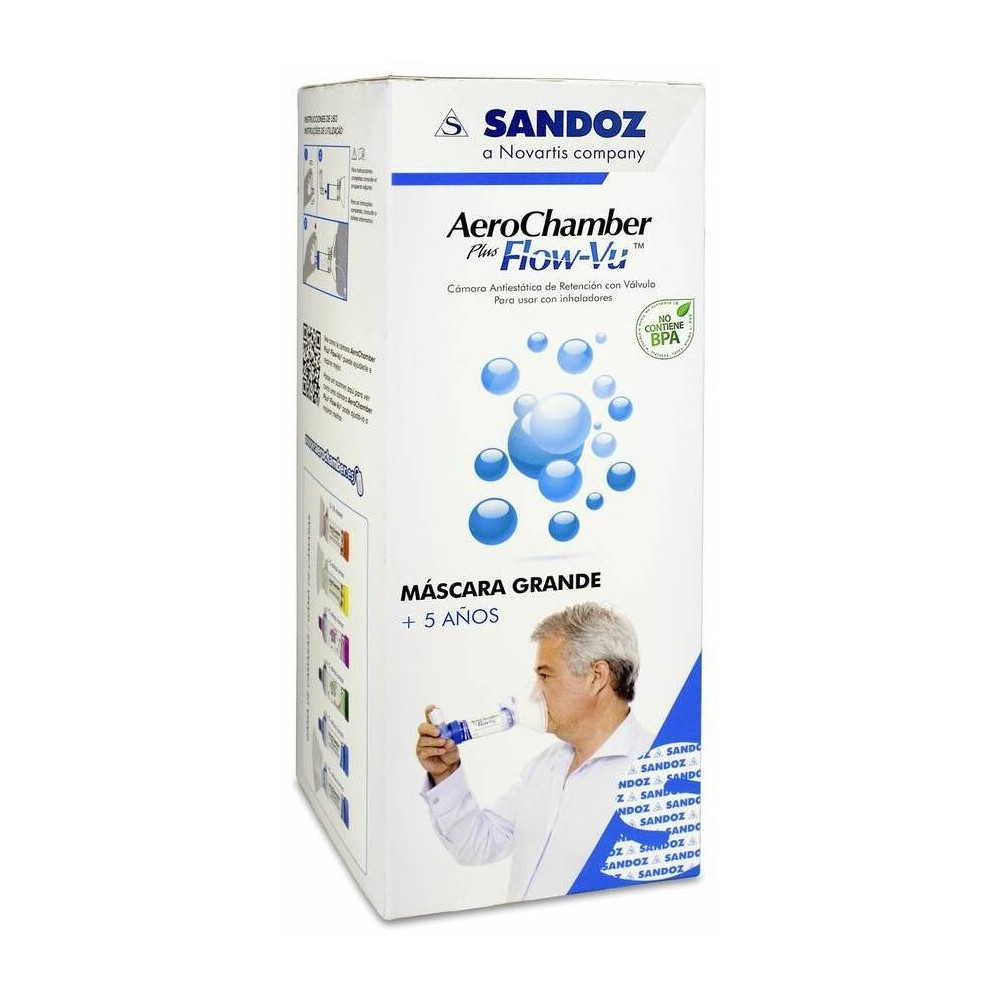 Aerochamber Plus Flow-Vu Adulto Cámara De Inhalacion Adulto 1Ud