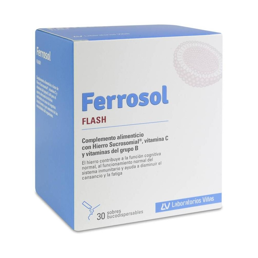 Laboratorios Viñas Ferrosol Flash, 30 Sobres