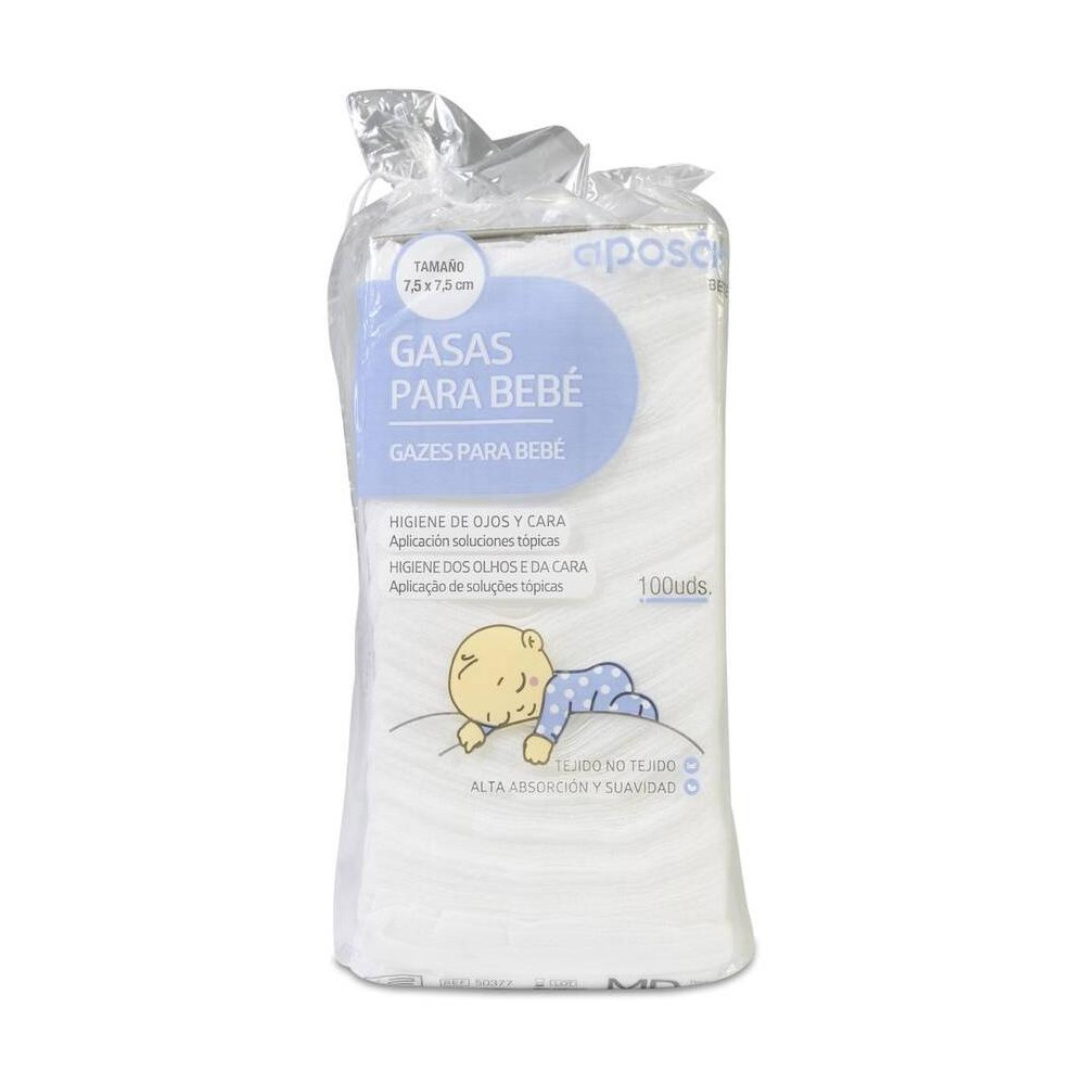 Aposán Gasas Para Bebé, 100 Uds