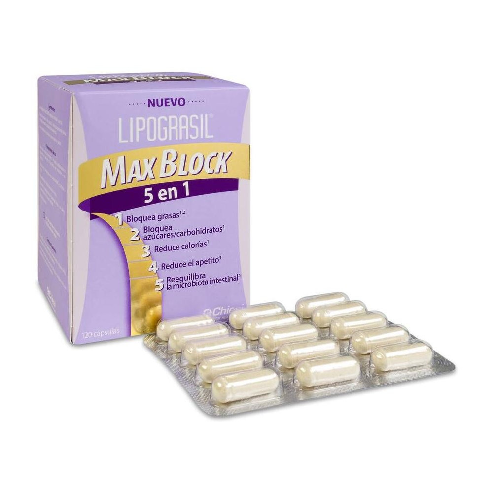 Lipograsil Max Block 5 En 1, 120 Cápsulas