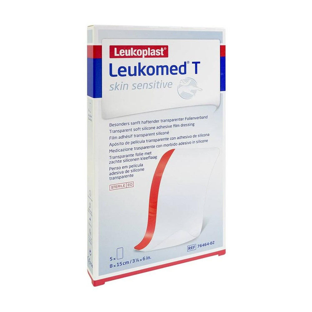 Leukomed T Plus Skin Sensitive Apósitos 8Cmx15Cm 5U