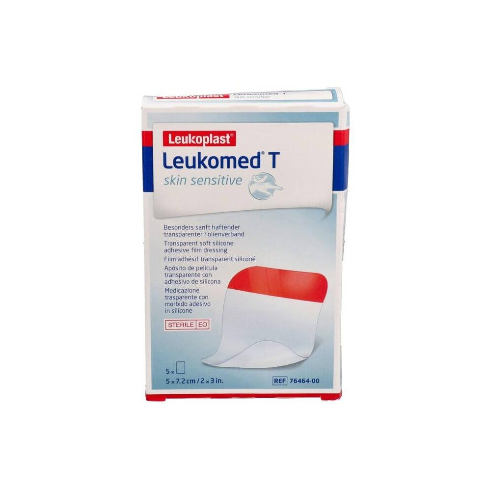 Leukomed T Plus Piel Sensible 5 X 7.2 Cm, 5 Unidades