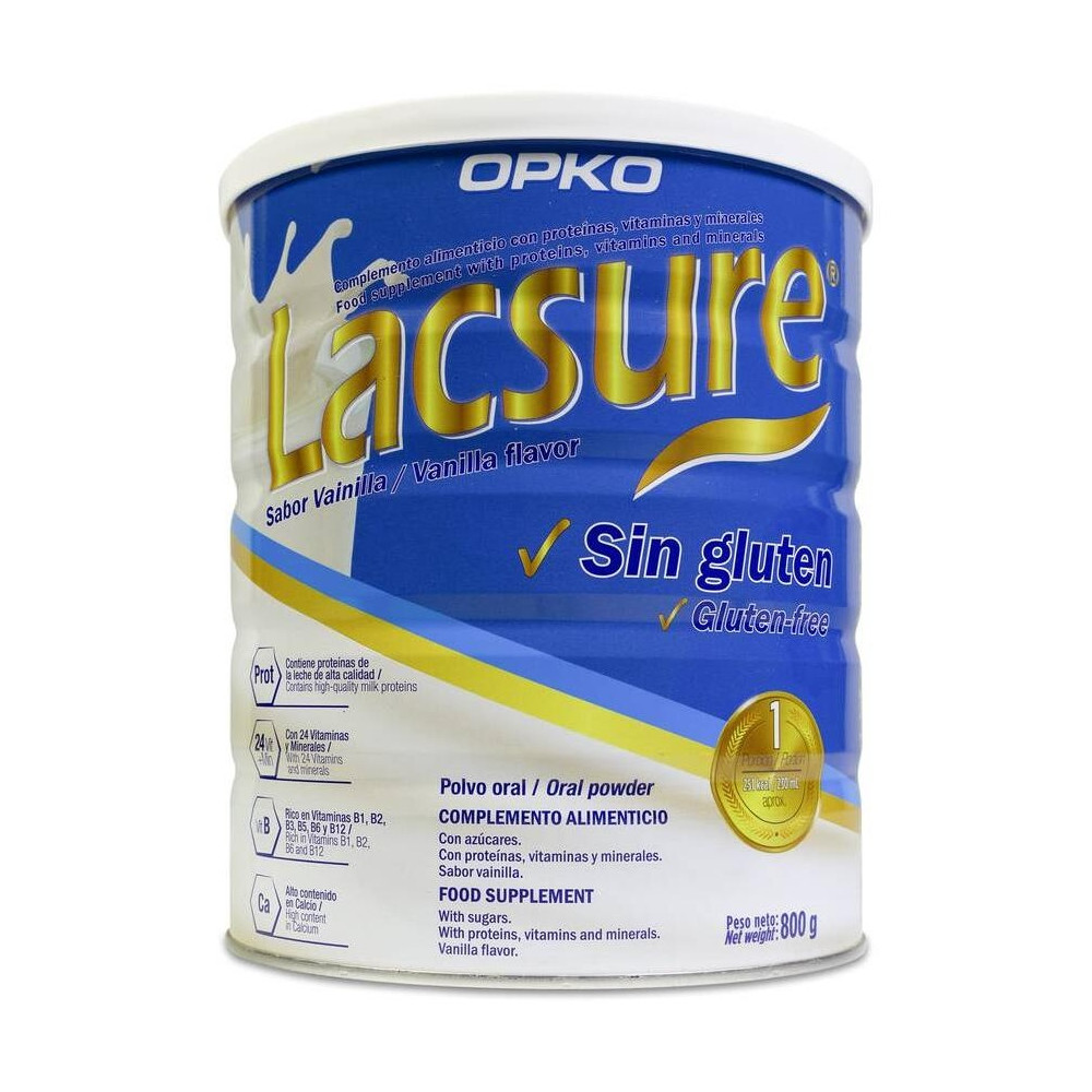 Lacsure Polvo Oral Sabor Vainilla Sin Gluten 800G