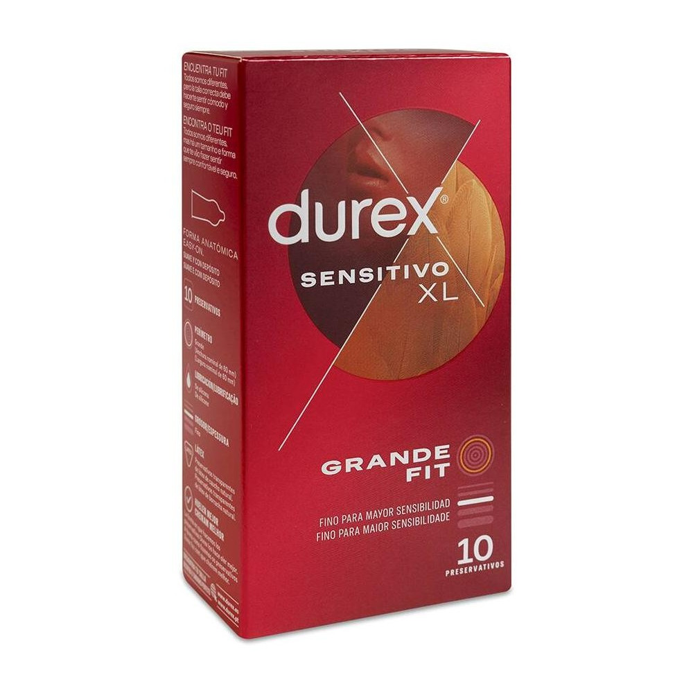 Durex Preservativo Sensitivo Suave Xl, 10 Unidades