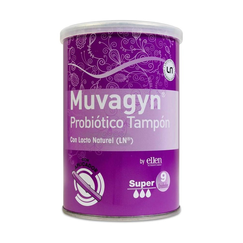 Muvagyn Probiótico Tampón Aplicador Super, 9 Unidades