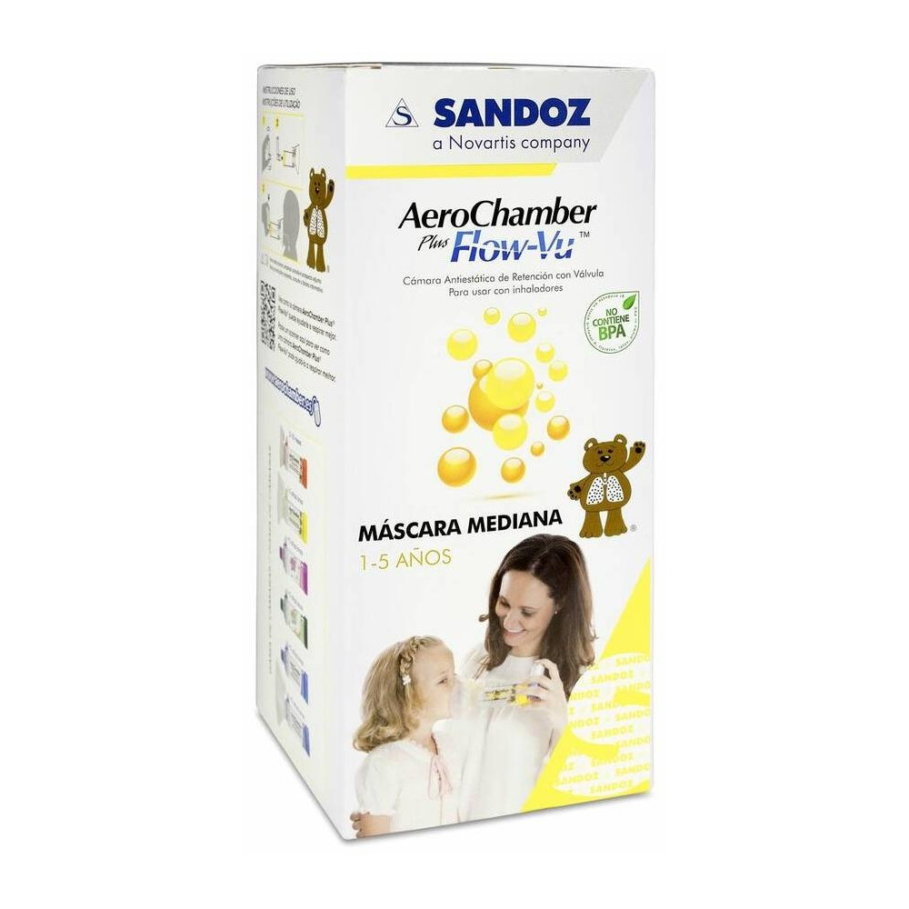 Aerochamber Plus Flow-Vu Cámara De Inhalación Infantil 1Ud