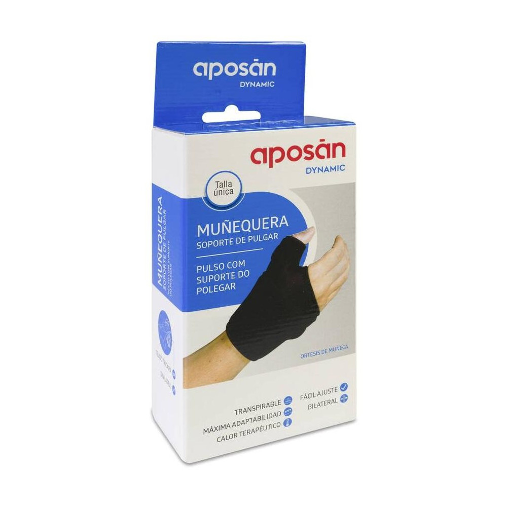 Aposán Dynamic Muñequera Con Soporte Pulgar, 1 Ud