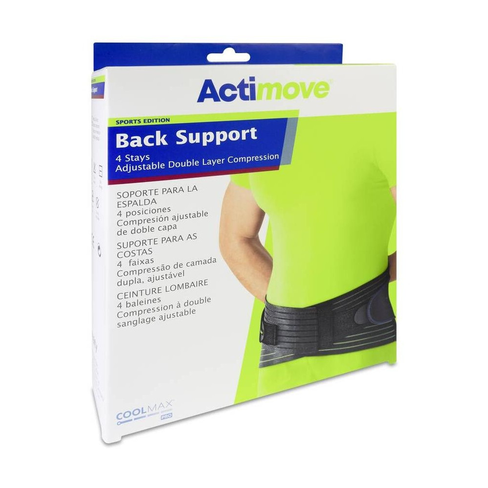 Actimove Faja Sacrolumbar Ajustable 4 Posiciones Negro M 1Ud