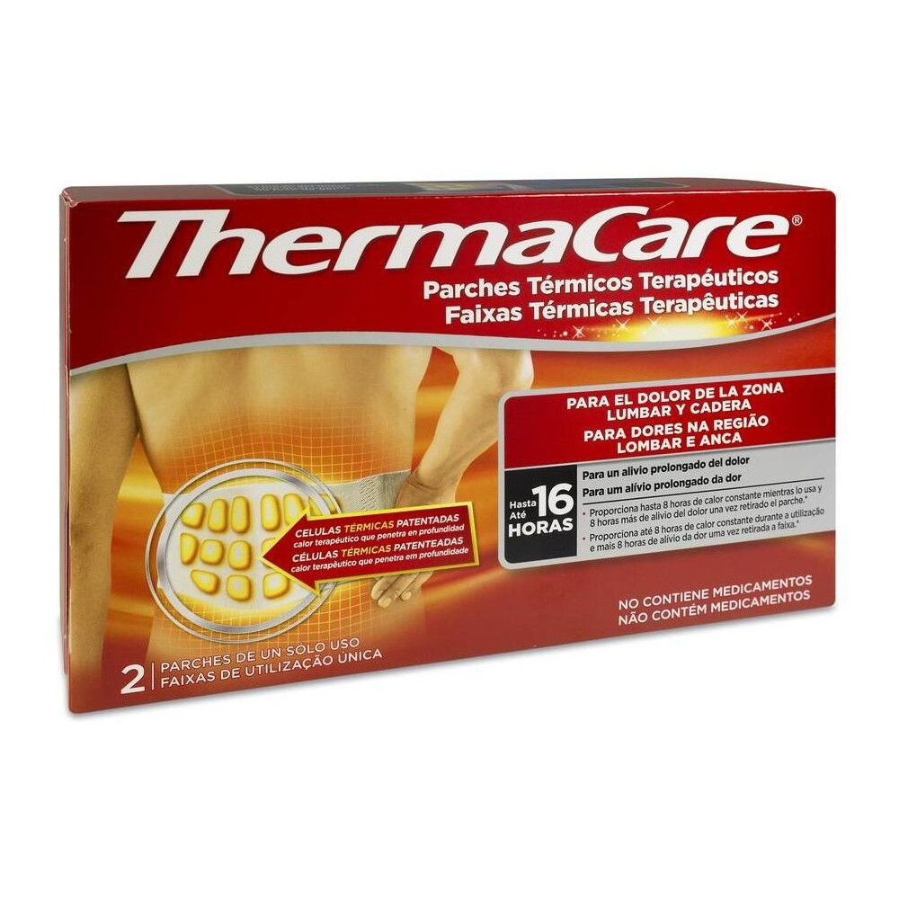 Thermacare Zona Lumbar Y Cadera Parches Termicos 2Uds