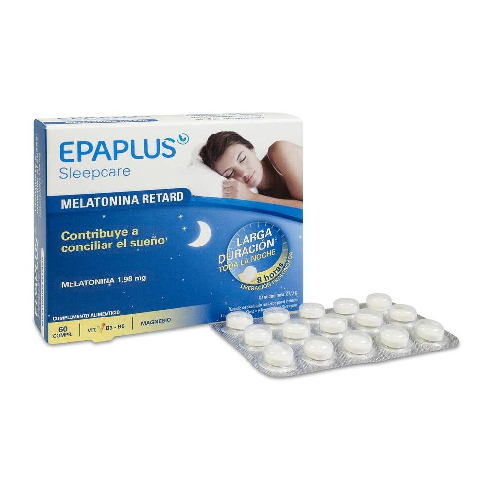 Epaplus Sleepcare Melatonina Retard Pura 60 Comprimidos