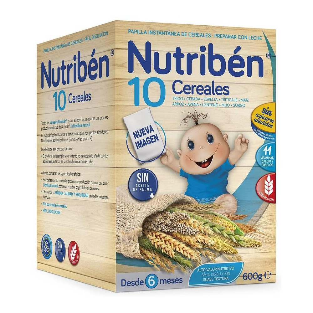 Nutriben Papilla 10 Cereales 600Gr.