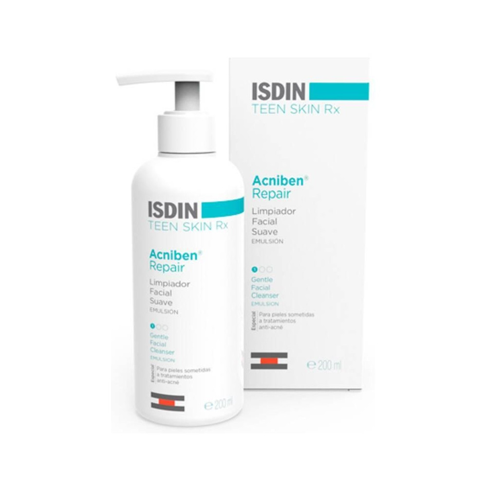 Isdin Teen Skin Rx Acniben Repair Limpiador Facial Suave Emulsión 180Ml