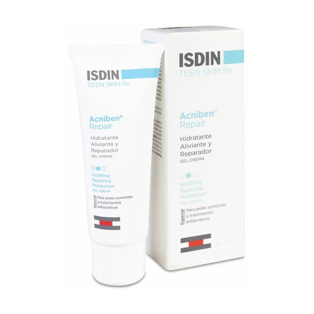 Isdin Teen Skin Rx Acniben Repair Gel-Crema Hidratante, Aliviante Y Reparador, 40 Ml
