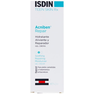 Isdin Teen Skin Rx Acniben Repair Gel-Crema Hidratante, Aliviante Y Reparador, 40 Ml