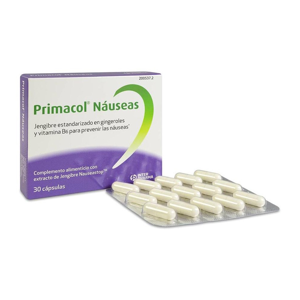Primacol Náuseas, 30 Cápsulas