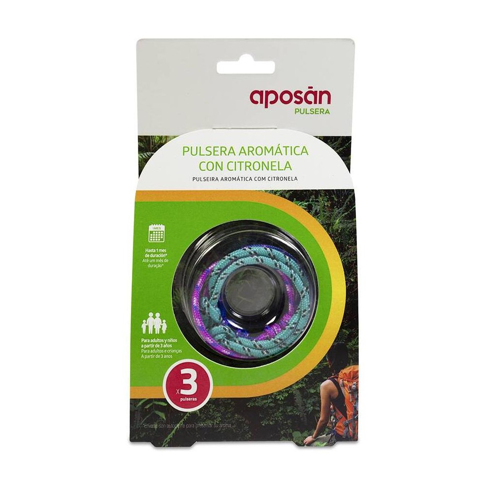 Aposán Pulsera Aromática Citronela Nudos, 1 Ud