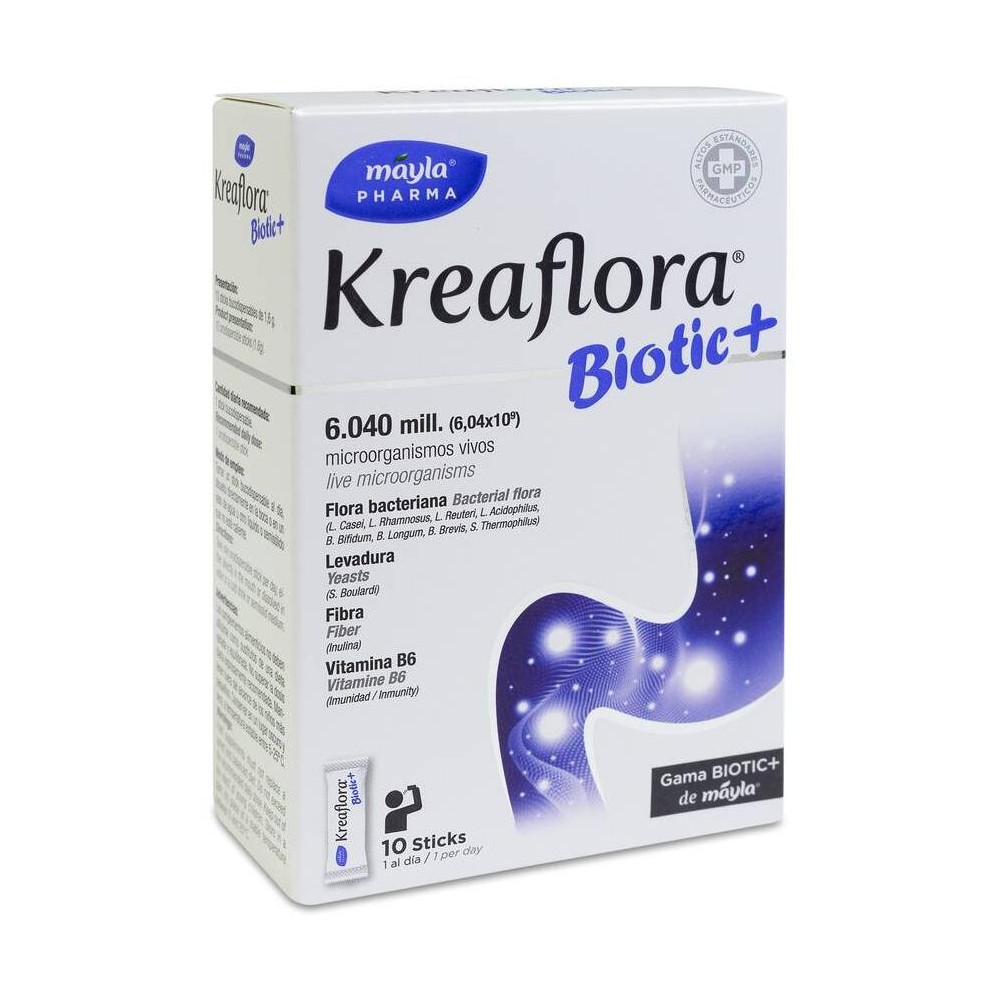 Máyla Pharma Kreaflora Biotic+, 10 Sticks