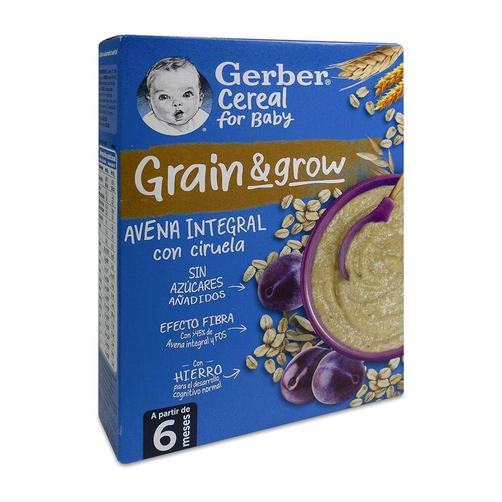 Grain Y Grow Papilla Avena Integral Con Ciruela 250 Gr
