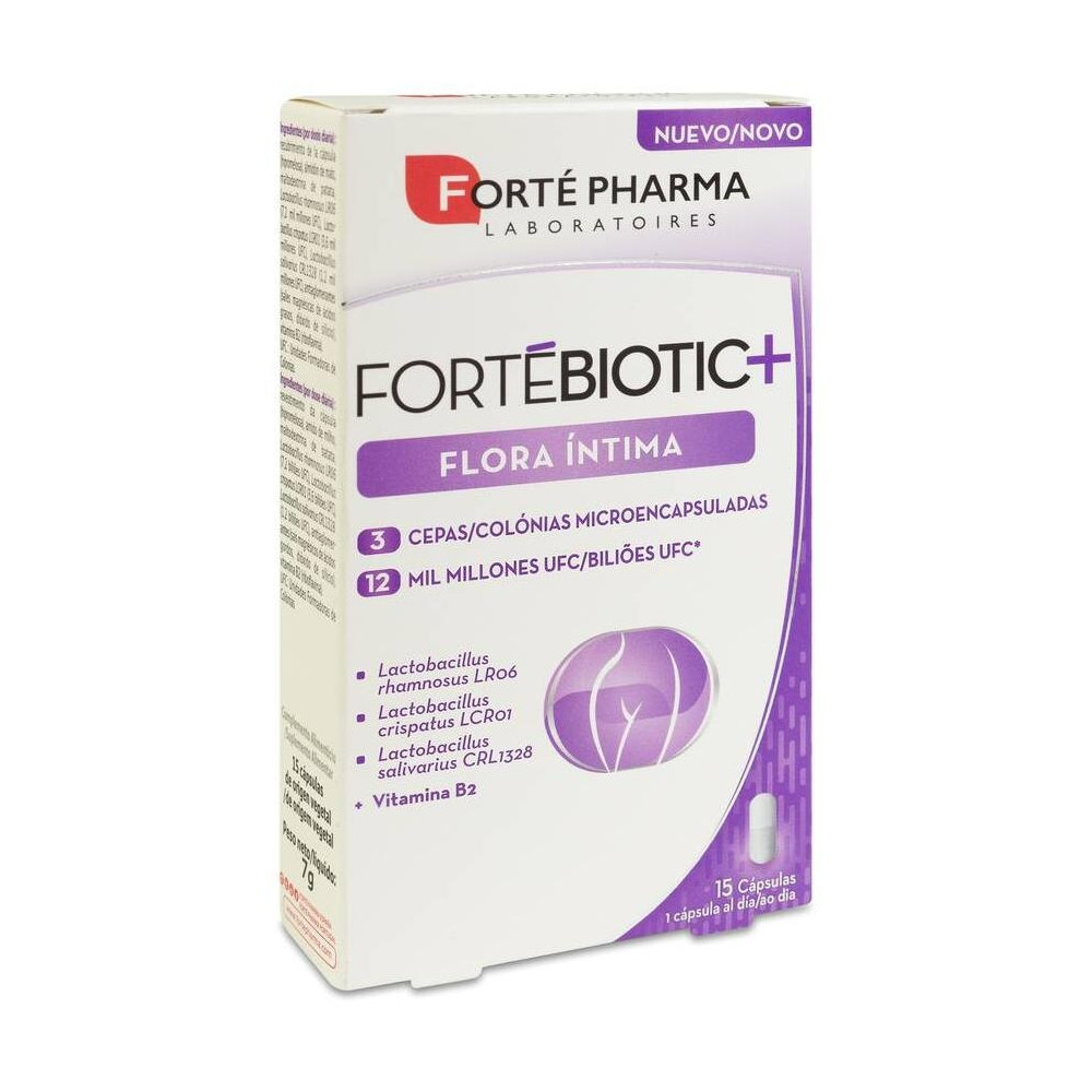 Forté Pharma Fortébiotic+ Flora Íntima, 15 Cápsulas